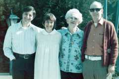 Bob and Carol Suderno, Tracie and Alvin Arnold, taken during Tracie's visit to California, 1975.