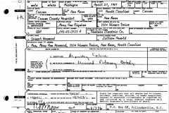 Ralph Harwood Death Certificate, 1975.