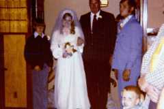 marriage of Gloria Jean Arnold and Greg Kniat, 1972.