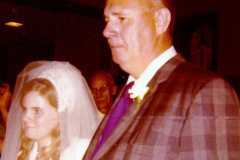 marriage of Gloria Jean Arnold and Greg Kniat, 1972.