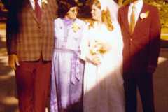 marriage of Gloria Jean Arnold and Greg Kniat, 1972.