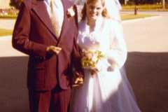 marriage of Gloria Jean Arnold and Greg Kniat, 1972.