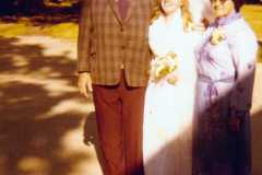 marriage of Gloria Jean Arnold and Greg Kniat, 1972.