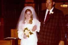 marriage of Gloria Jean Arnold and Greg Kniat, 1972.