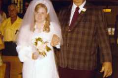 marriage of Gloria Jean Arnold and Greg Kniat, 1972.