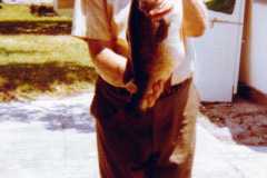 Ten pound bass, Roy Moore, February 1977.