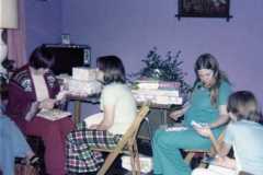 Joyce and Gloria's surprise baby shower, 1977.