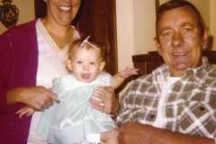 Charlene and Ernie Revell and Kelly, May 1977.