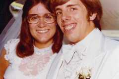 Dan and Peggy Arnold wedding ceremony, August 13, 1977.