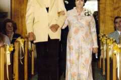 Dan and Peggy Arnold wedding ceremony, August 13, 1977.