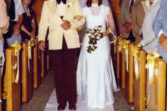 Dan and Peggy Arnold wedding ceremony, August 13, 1977.