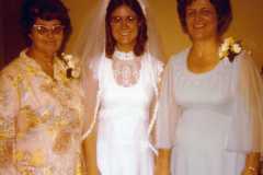 Family at Dan and Peggy Arnold's wedding ceremony, August 13, 1977.
