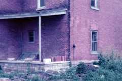Back of house and side window, Doris's old bedroom at Doris Moore old house. Kenton Ohio, September 1977.