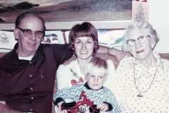 Alvin, Carol, Scott, Tracie December 1977.