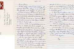 Letter from Roy Emery Moore to daughter Doris, February 1978.