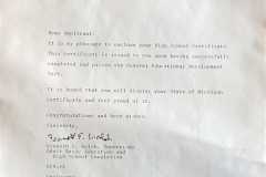 1978-05-03-ArnoldLD1929-High-School-Certificate-Letter