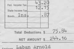 1979-01-29-ArnoldLD1929-Pay-Stub-Schamber-Tractor-Sales