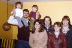Kelly and Dave Revel with Dad Mike, Dan and Peggy, Mike and Kim,  April 1979.