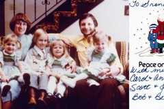 Carol and Bob Suderno with their family, Christmas 1979.