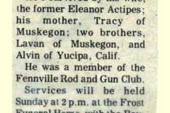 Allen Arnold obituary, June 1980.