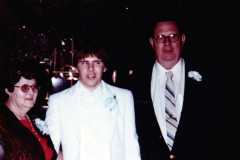 Mike Arnold and Kim's wedding, October 1980.
