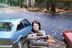 Dan Arnold, next to his 1980 Chevy Citation, 1980.