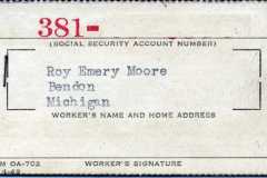 Roy Emery Moore, Bendon, MI, circa 1981.