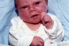 Bradley Jay Kniat, born at Hackley Hospital, 8lbs, 11oz, 20.5 inches, 8:23pm June 30, 1981.