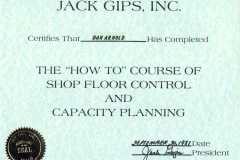 Completion Certificate, Dan Arnold, September 1981.