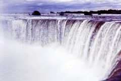 Dan Arnold at Canadian Niagra Falls on business trip to Toronto Aeroquip facility, October 1981.