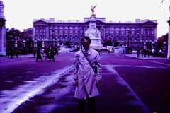 Dan Arnold in London, England on business trip to UK Aeroquip facilities, October 1981.