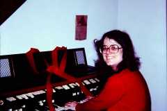 Organ Dan got for Peggy, Fourth street in Jackson, MI, Christmas 1981.