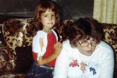 Kelly Revell with Teresa Arnold, 1982.