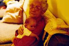 Tracie Balitz with baby Joey, 1982.