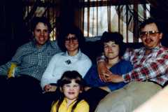 Dan and Peggy Arnold with friends Dasn, Chris and Doug, New Years's Eve, 1982.