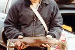 Mike Arnold, trout season opener, April 1983.