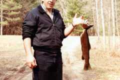Mike Arnold, trout season opener, April 1983.