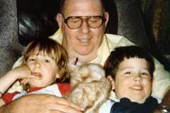 Laban Arnold with Kelly and David Revell, 1983.