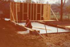 Start of work on new garage, Summer 1983.