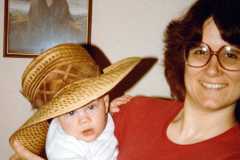 Joey Arnold with Aunt Peggy, May 1983.
