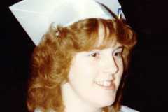 Teresa Arnold's high school graduation, June 1983.