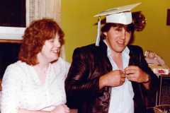 Teresa and Mike Arnold, Teresa Arnold's high school graduation, June 1983.