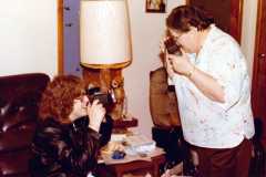 Teresa and Doris Arnold, Teresa Arnold's high school graduation, June 1983.