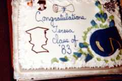 Teresa Arnold's high school graduation, June 1983.