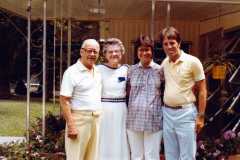 Dan and Peggy Arnold, Grandma Louise, and "Grandpa" Ray Smith, Florida, July 1983.