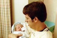 Dan Arnold just after arrival of David Daniel Arnold, Thursday September 8, 1983.