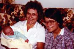 Delma Smith and Peggy Arnold with David Daniel Arnold, September 1983.