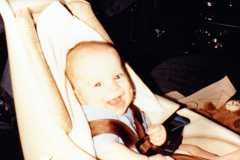 Car ride for Davey, looks like the old '82 '88, David Daniel Arnold, circa 1983.