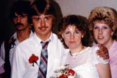 Teresa Arnold and Jeff's brother: Valerie Arnold and Jeff Palmer Wedding, July 1984.