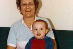 Grandma Delma Smith with David Arnold, August 1984.